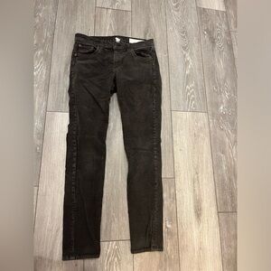 Rag & Bone High-Rise Skinny Corduroy Pants Charcoal Size 28